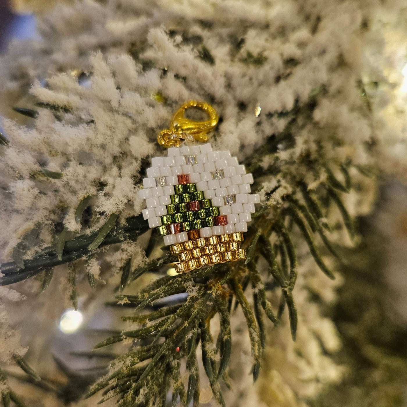 Marqueur de mailles en perle tissé Collection des fêtes - Hivers